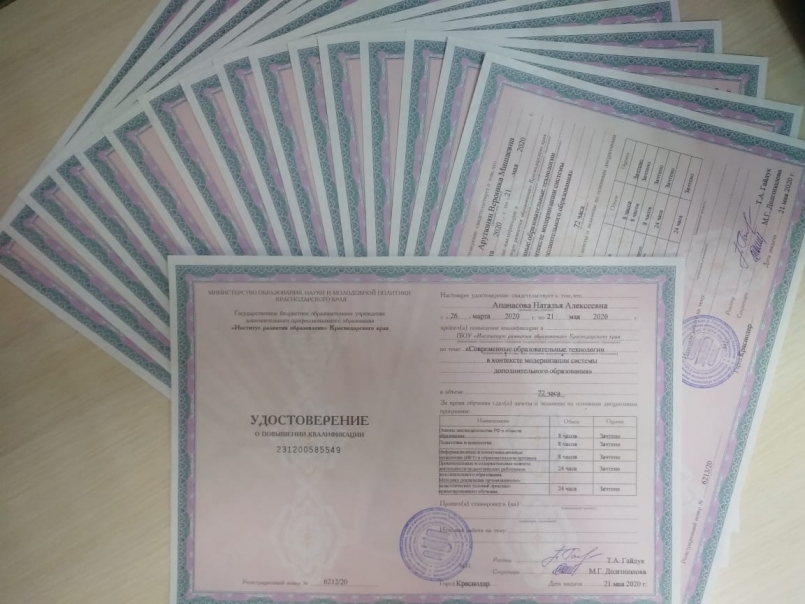 Педагоги отделения "Элита" дистанционно прошли курсы повышения квалификации