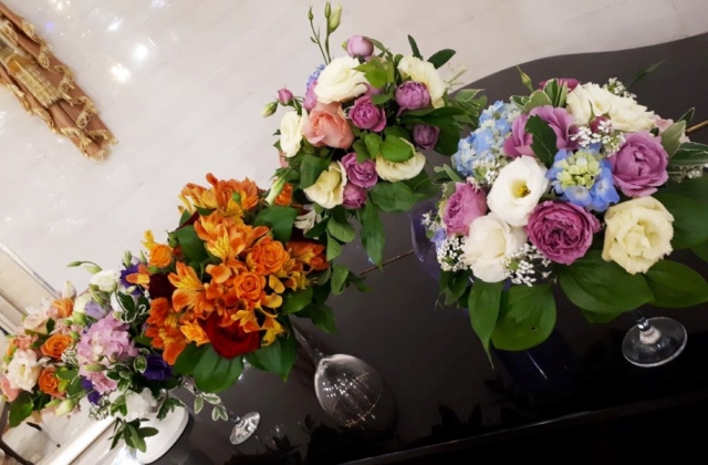 Композиции на высоких вазах - творим прекрасное своими руками!