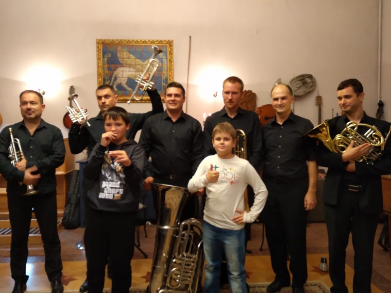 Юные музыканты посетили концерт брасс квинтета &quot;Live Magic Brass&quot; и органа &quot;Barocco&quot;